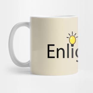 Enlighten artistic typographic logo Mug